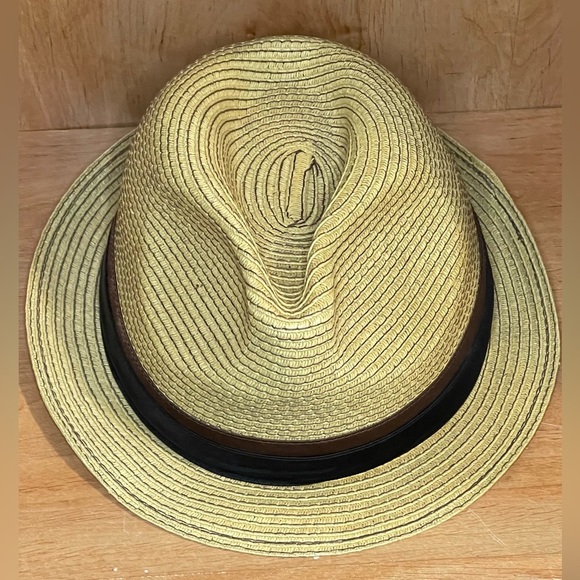 Dorfman Pacific Company Classic Fedora Pinch Front Paper Straw Hat Size Large - Picture 3 of 6
